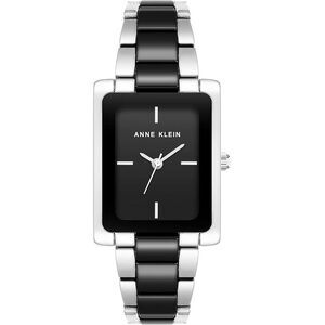 Anne Klein Two-Tone Ceramic Rectangular Ladies Watch
